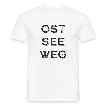 Ostseeweg - Geiles von der Ostseeküste - Männer T-Shirt - Weiß - Vorne - AI Model Male 178 dark (178cm)