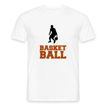 basket-ball - T-shirt homme - blanc - Devant - AI Model Male 178 dark (178cm)