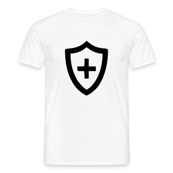 Health Shield - Men's T-Shirt - white - Front - AI Model Male 178 dark (178cm)
