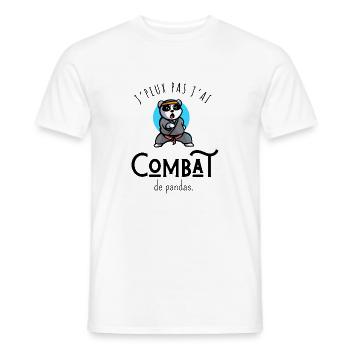 I Can't I Have Panda Fight - Humor - Männer T-Shirt - Weiß - Vorne - AI Model Male 178 dark (178cm)