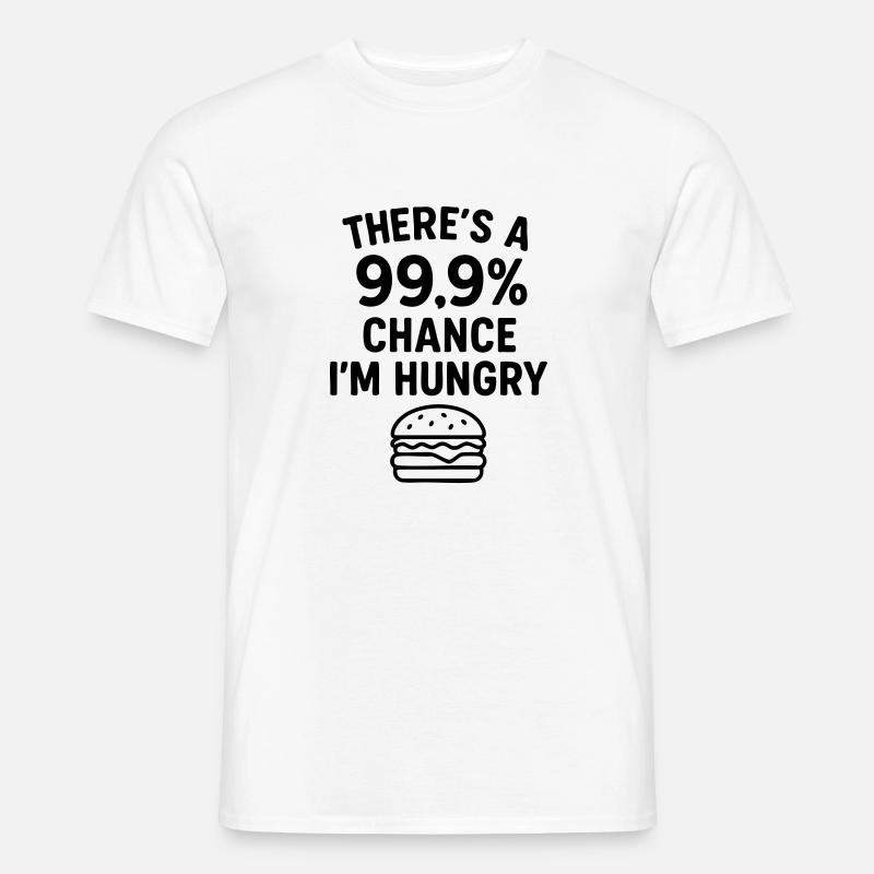 essen witz hungrig - Männer T-Shirt - Weiß