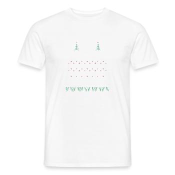 Laid de Noël Pull - T-shirt homme - blanc - Devant - AI Model Male 178 dark (178cm)