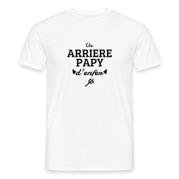 Papy / Grand Père / Famille / Papi / Drôle / Pépé - Men's T-Shirt - white - Front - AI Model Male 178 dark (178cm)