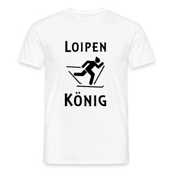 Loipenkönig Skilanglauf und Wintersport - Männer T-Shirt - Weiß - Vorne - AI Model Male 178 dark (178cm)