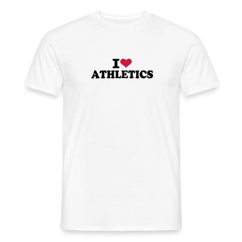 I love Athletics - T-shirt homme - blanc - Devant - AI Model Male 178 dark (178cm)