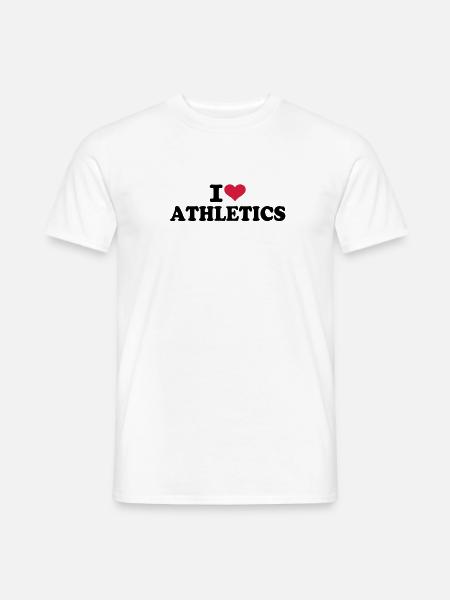 I love Athletics - Männer T-Shirt - Weiß