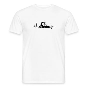 Herzschlag Vanlife Silhouette - Männer T-Shirt - Weiß - Vorne - AI Model Male 178 dark (178cm)
