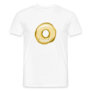 Donut mit hellem Zuckerguss und Schokostreuseln - Männer T-Shirt - Weiß - Vorne - AI Model Male 178 dark (178cm)