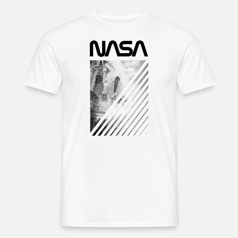 NASA Space Shuttle Start - Männer T-Shirt - Weiß