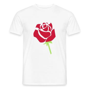 Rose - Männer T-Shirt - Weiß - Vorne - AI Model Male 178 dark (178cm)