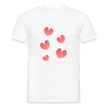 GERADE GEHEIRATET. HEILIGER VALENTINSTAG. ICH LIEBE DICH. ICH LIEBE - Männer T-Shirt - Weiß - Vorne - AI Model Male 178 dark (178cm)
