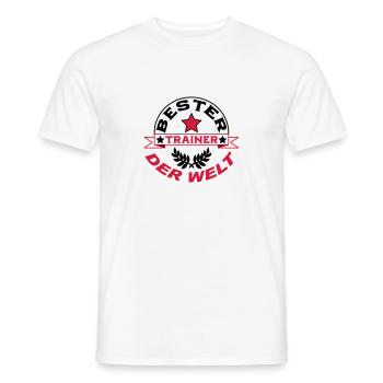 Bester trainer der welt - T-shirt homme - blanc - Devant - AI Model Male 178 dark (178cm)