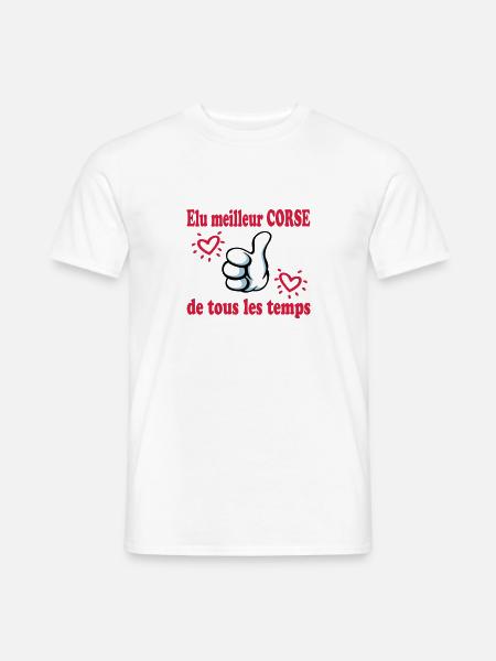 Elu meilleur corse de tous les temps - T-shirt homme - blanc