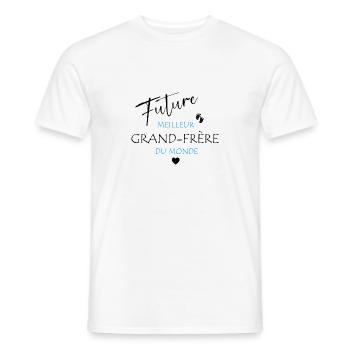 Future meilleur grand-frère du monde - T-shirt homme - blanc - Devant - AI Model Male 178 dark (178cm)