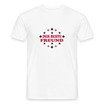 Der beste freund - Men's T-Shirt - white - Front - AI Model Male 178 dark (178cm)
