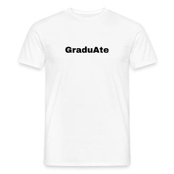 GraduAte - Statement - Men's T-Shirt - white - Front - AI Model Male 178 dark (178cm)