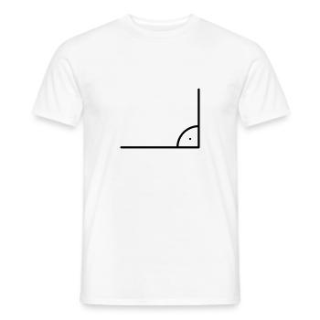 Mathematik Symbol - Rechter Winkel - Männer T-Shirt - Weiß - Vorne - AI Model Male 178 dark (178cm)