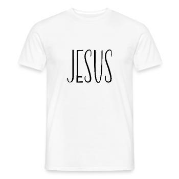 Gesù - T-shirt uomo - bianco - Fronte - AI Model Male 178 dark (178cm)