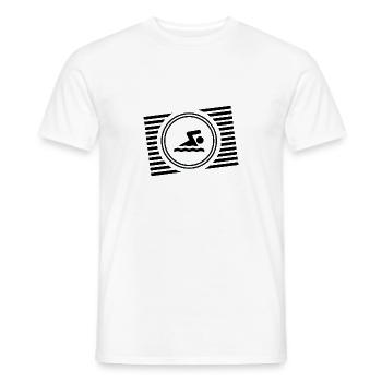 Schwimmen Wassersport Schwimmer Geschenk - Männer T-Shirt - Weiß - Vorne - AI Model Male 178 dark (178cm)