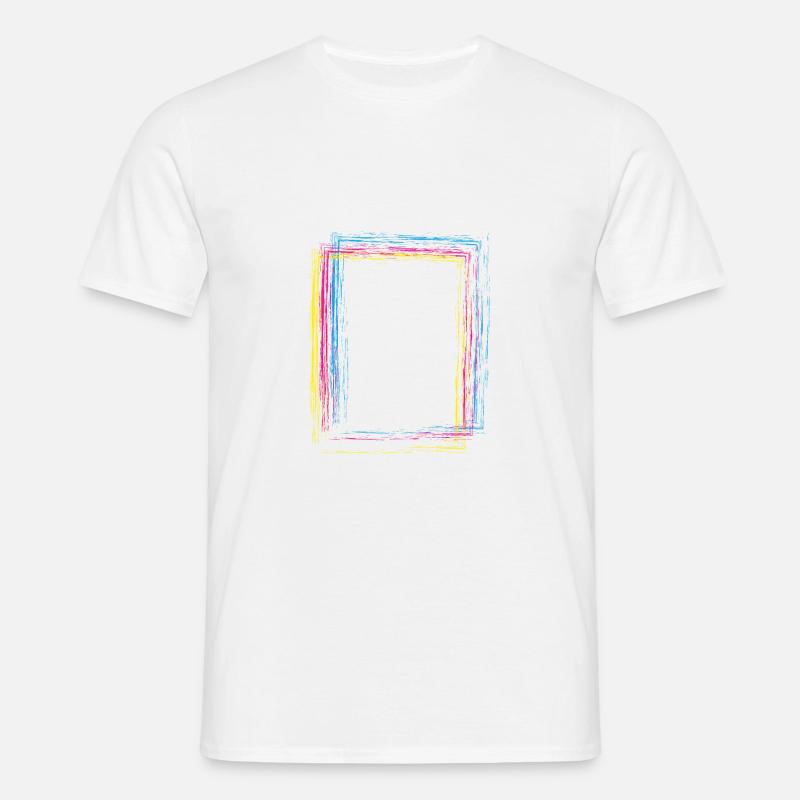 Frame Pattern Drawing - Men's T-Shirt - white