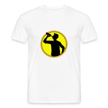 Buveur Bière Silhouette - T-shirt homme - blanc - Devant - AI Model Male 178 dark (178cm)