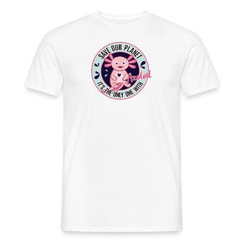 Axolotl Schwanzluch Amphibien Molche Aquarium Tier - Männer T-Shirt - Weiß - Vorne - AI Model Male 178 dark (178cm)