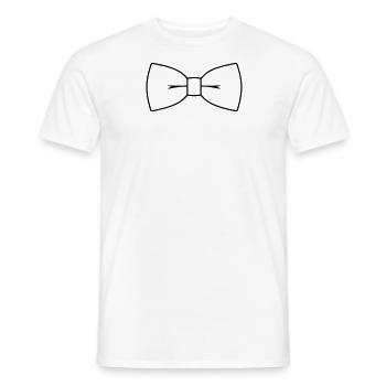 Fliege - Männer T-Shirt - Weiß - Vorne - AI Model Male 178 dark (178cm)