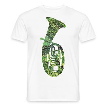 tenor horn e 35 - Men's T-Shirt - white - Front - AI Model Male 178 dark (178cm)