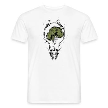 Environmental protection Climate protection Energy - Men's T-Shirt - white - Front - AI Model Male 178 dark (178cm)