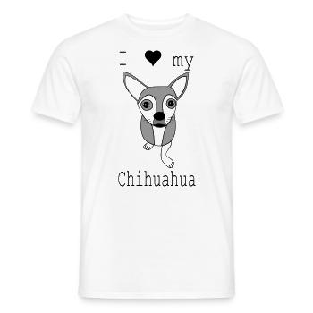 i love my chihuahua - Männer T-Shirt - Weiß - Vorne - AI Model Male 178 dark (178cm)