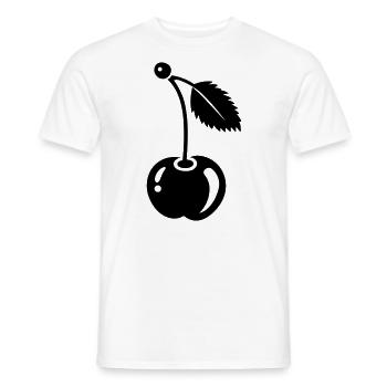 cerise - T-shirt homme - blanc - Devant - AI Model Male 178 dark (178cm)