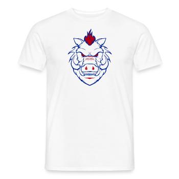 Sanglier blanc - T-shirt homme - blanc - Devant - AI Model Male 178 dark (178cm)