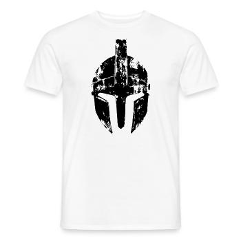 Spartaner Helm Symbol Gladiator - Männer T-Shirt - Weiß - Vorne - AI Model Male 178 dark (178cm)