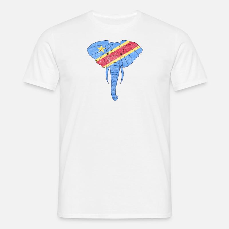 Congo Elephant - Free Congo - Support Congo - Men's T-Shirt - white