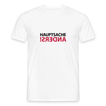 anders different exotische Meinung gegen den Strom - Männer T-Shirt - Weiß - Vorne - AI Model Male 178 dark (178cm)