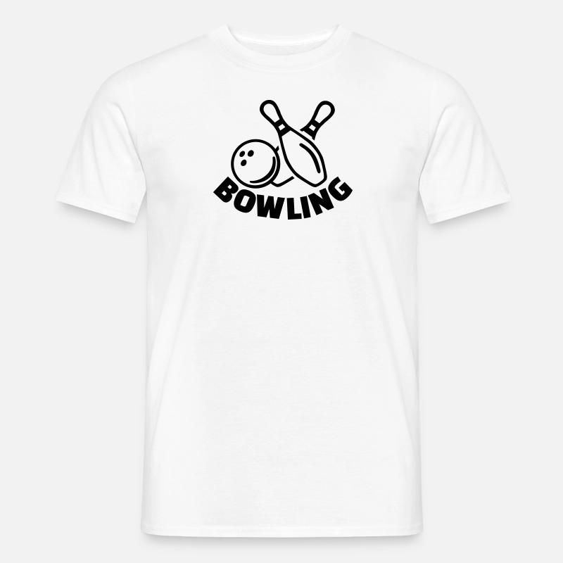 Bowling - Männer T-Shirt - Weiß