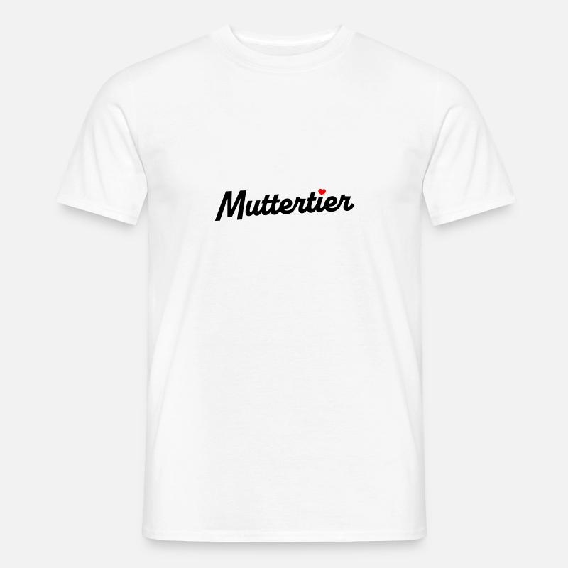 Muttertier - mit Farbwahl - Männer T-Shirt - Weiß