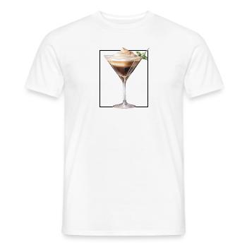 Espresso Martini Aquarell Minimalistisches Glas - Männer T-Shirt - Weiß - Vorne - AI Model Male 178 dark (178cm)