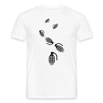 Grenade weapon icon - Men's T-Shirt - white - Front - AI Model Male 178 dark (178cm)