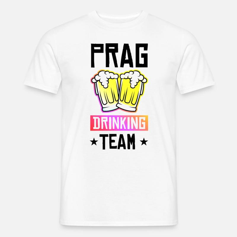 Prague Drinking Team - Men's T-Shirt - white
