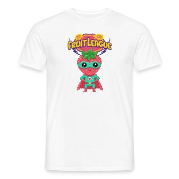 Fraise en costume - T-shirt homme - blanc - Devant - AI Model Male 178 dark (178cm)