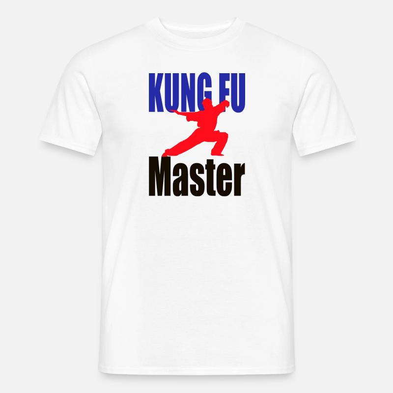 Kung Fu Master Design - Männer T-Shirt - Weiß