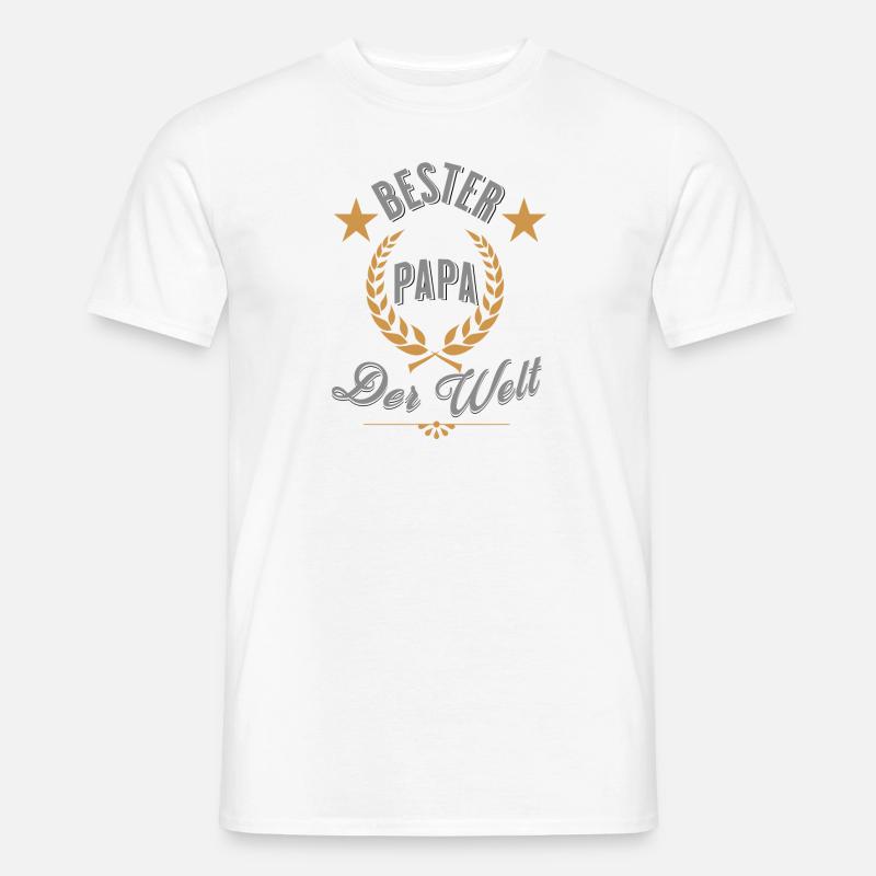 Bester Papa - Männer T-Shirt - Weiß