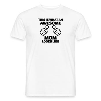 Awesome Mom - T-shirt homme - blanc - Devant - AI Model Male 178 dark (178cm)