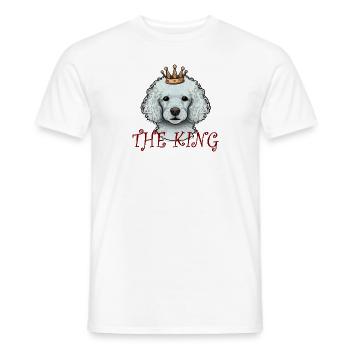 DOG POODLE THE KING BREED CUTE POODLES DOGS - Men's T-Shirt - white - Front - AI Model Male 178 dark (178cm)