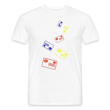 Stamp Colorful - Men's T-Shirt - white - Front - AI Model Male 178 dark (178cm)