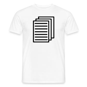 Papier - Männer T-Shirt - Weiß - Vorne - AI Model Male 178 dark (178cm)