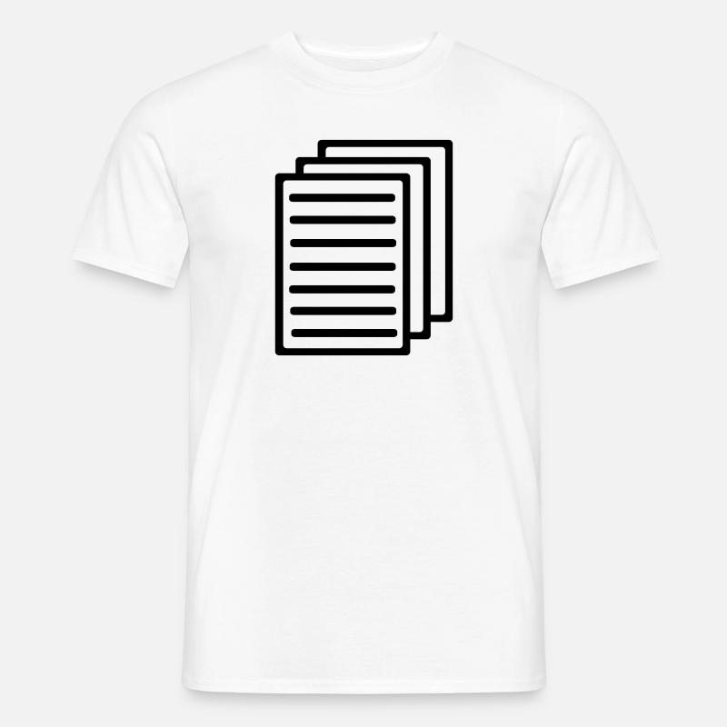 Papier - Männer T-Shirt - Weiß