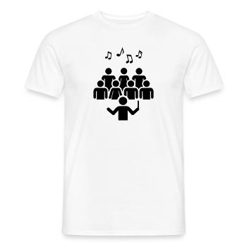 Choir - Men's T-Shirt - white - Front - AI Model Male 178 dark (178cm)