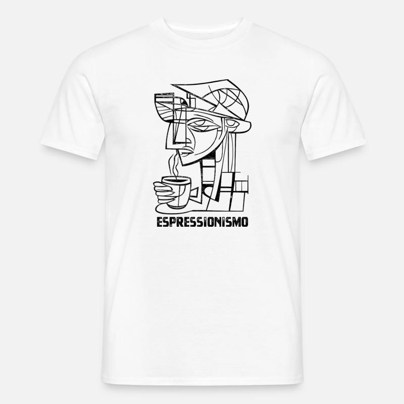 Espressionismus - Espresso - Kaffee trinken - Männer T-Shirt - Weiß